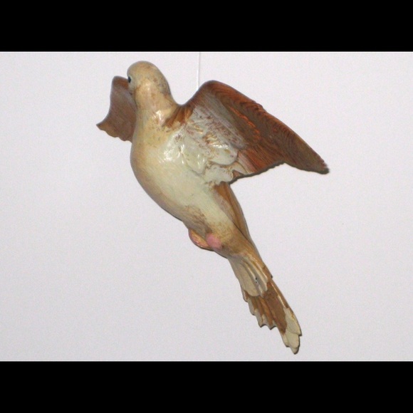 Flying morning dove hand carved hanging sculpture - Picture 6 of 7